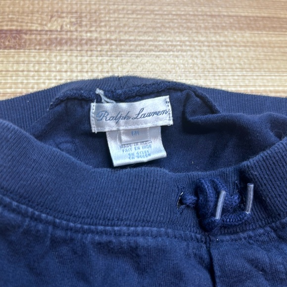 Ralph Lauren Baby | 100% Cotton Navy Blue Pull On Shorts | Size 6 Months - Picture 4 of 5